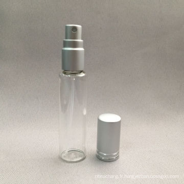 Bouteille de parfum en verre de 8 ml avec pompes en aluminium